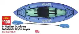 Ocean State Job Lot 9' NorEast Outdoors Inflatable Sit-On Kayak offer