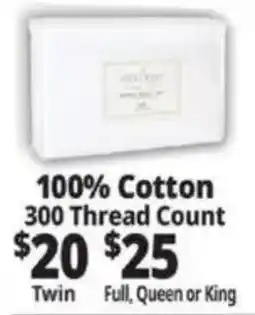 Ocean State Job Lot 100% Cotton 300 Thread Count offer