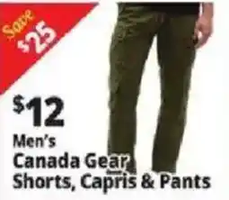 Ocean State Job Lot Men's Canada Gear Shorts, Capris & Pants offer