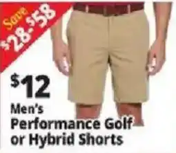 Ocean State Job Lot Men's Performance Golf or Hybrid Shorts offer