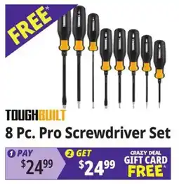 Ocean State Job Lot Toughbuilt 8 Pc. Pro Screwdriver Set offer