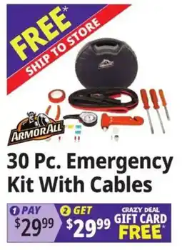Ocean State Job Lot Armorall 30 Pc. Emergency Kit With Cables offer
