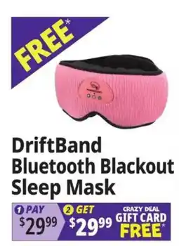 Ocean State Job Lot DriftBand Bluetooth Blackout Sleep Mask offer