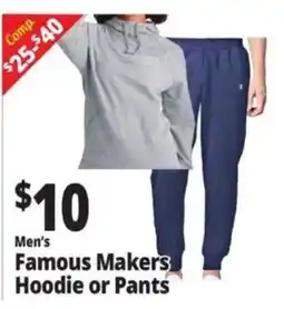 Ocean State Job Lot Men's Famous Makers Hoodie or Pants offer