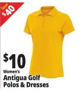 Ocean State Job Lot Women's antigua golf polos & dresses offer
