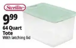 Ocean State Job Lot Sterilite 64 Quart Tote With Latching Lid offer