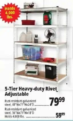 Ocean State Job Lot 5-tier heavy-duty rivet adjustable offer