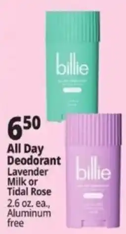 Ocean State Job Lot Billie All Day Deodorant offer