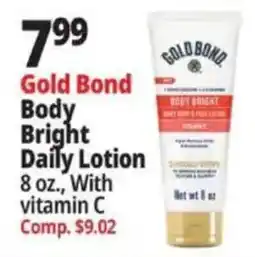 Ocean State Job Lot Gold Bond body bright daily lotion offer