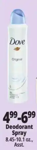 Ocean State Job Lot Dove Deodorant Spray offer