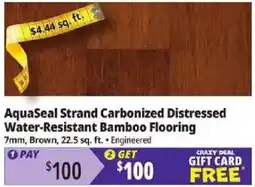 Ocean State Job Lot AquaSeal Strand Carbonized Distressed Water-Resistant Bamboo Flooring offer