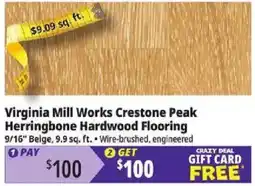 Ocean State Job Lot Virginia Mill Works Crestone Peak Herringbone Hardwood Flooring offer