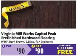 Ocean State Job Lot Virginia Mill Works Capitol Peak Prefinished Hardwood Flooring offer