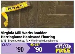 Ocean State Job Lot Virginia Mill Works boulder herringbone hardwood flooring offer