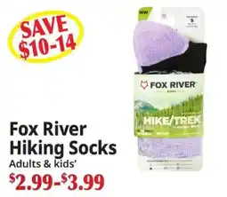 Ocean State Job Lot Fox river hiking socks offer