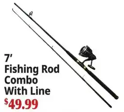 Ocean State Job Lot 7' fishing rod combo with line offer