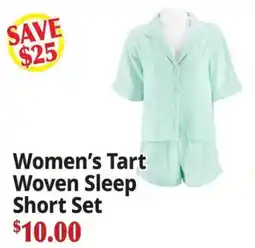 Ocean State Job Lot Women's tart woven sleep short set offer