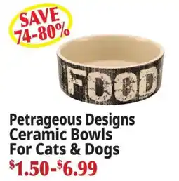 Ocean State Job Lot Petrageous Designs Ceramic Bowls For Cats & Dogs offer