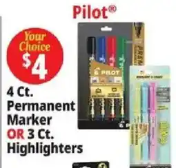 Ocean State Job Lot Pilot permanent marker or highlighters offer