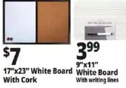 Ocean State Job Lot White Board With Cork offer