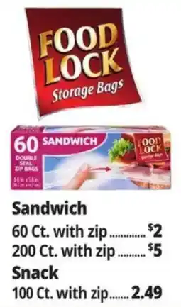 Ocean State Job Lot Food Lock sandwich storage bags offer