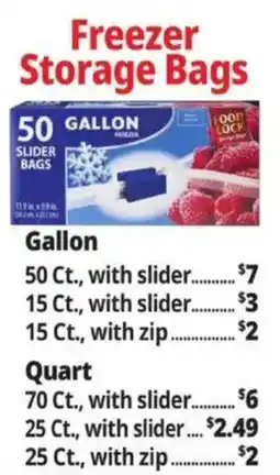 Ocean State Job Lot Food lock freezer storage bags offer