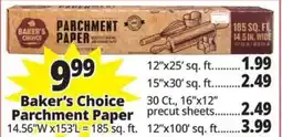 Ocean State Job Lot Baker's Choice Parchment Paper offer