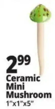 Ocean State Job Lot Ceramic Mini Mushroom offer