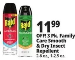 Ocean State Job Lot Raid family care smooth & dry insect repellent offer
