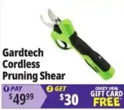 Ocean State Job Lot Gardtech cordless pruning shear offer