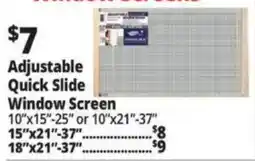 Ocean State Job Lot Palladian adjustable quick slide window screen offer