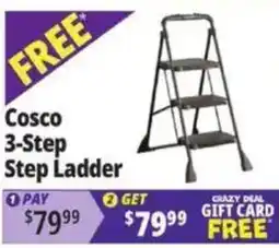 Ocean State Job Lot Cosco 3-step step ladder offer