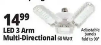 Ocean State Job Lot Led 3 Arm Multi-Directional offer