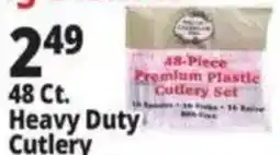 Ocean State Job Lot 48-piece premium plastic cutlery set offer