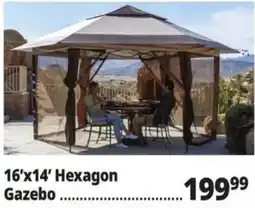 Ocean State Job Lot 16'x14' Hexagon Gazebo offer