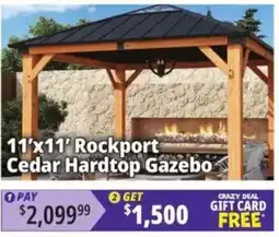 Ocean State Job Lot Rockport Cedar Hardtop Gazebo offer