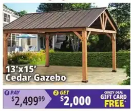 Ocean State Job Lot Cedar Gazebo offer