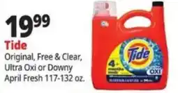 Ocean State Job Lot Tide Original, Free & Clear, Ultra Oxi or Downy April Fresh offer