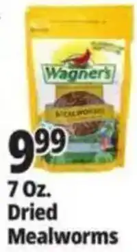 Ocean State Job Lot Wagners dried mealworms offer
