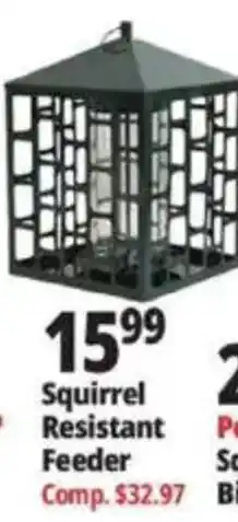 Ocean State Job Lot Squirrel Resistant Feeder offer
