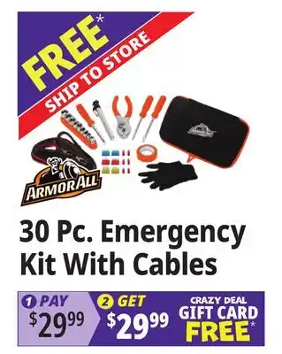 Ocean State Job Lot 30 Pc. Emergency Kit With Cables offer
