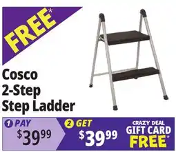Ocean State Job Lot Cosco 3-Step Folding Step Stool with Top Cap Black offer