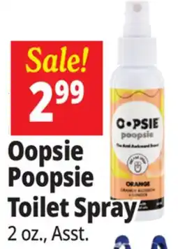 Ocean State Job Lot Oopsie Poopsie Orange & Ginger Toilet Spray 2 oz offer