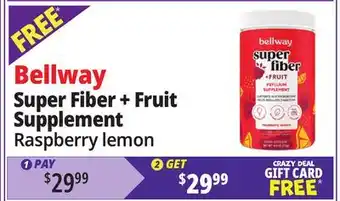 Ocean State Job Lot Bellway Psyllium Husk Powder Fiber Supplement Raspberry Lemon 18oz offer