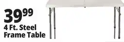 Ocean State Job Lot Enduro 4' Steel Frame Folding Table offer