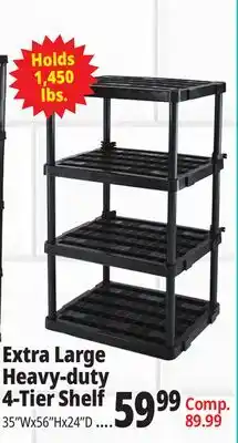 Ocean State Job Lot Extra Large Heavy Duty 4 Shelf offer