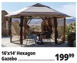 Ocean State Job Lot Hexagon Pop Up Gazebo 16' x 14' offer