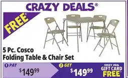 Ocean State Job Lot 5 Pc. Cosco Folding Table & Chair Set offer