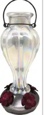 Ocean State Job Lot Yankee Trader Glass Hummingbird Feeder 25.4 oz offer