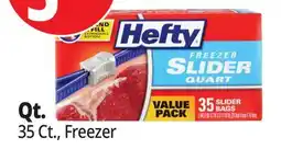 Ocean State Job Lot Hefty Storage Quart Slider Bags 40 Count offer